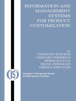 cover image of Information and Management Systems for Product Customization